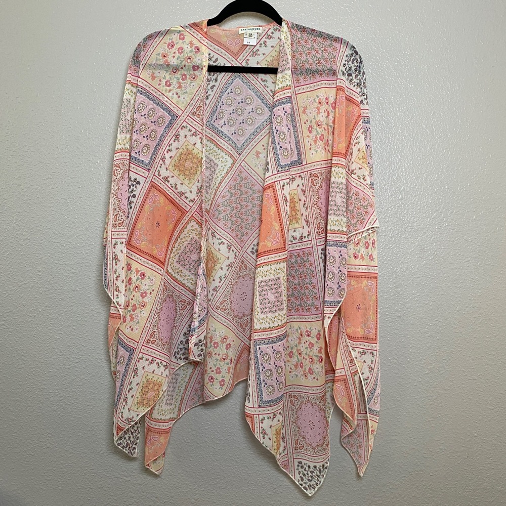 Earthbound Patchwork Kimono One Size Bohemian Boho Chic Festival Cottagecore